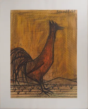 石版画 Buffet - Le Coq