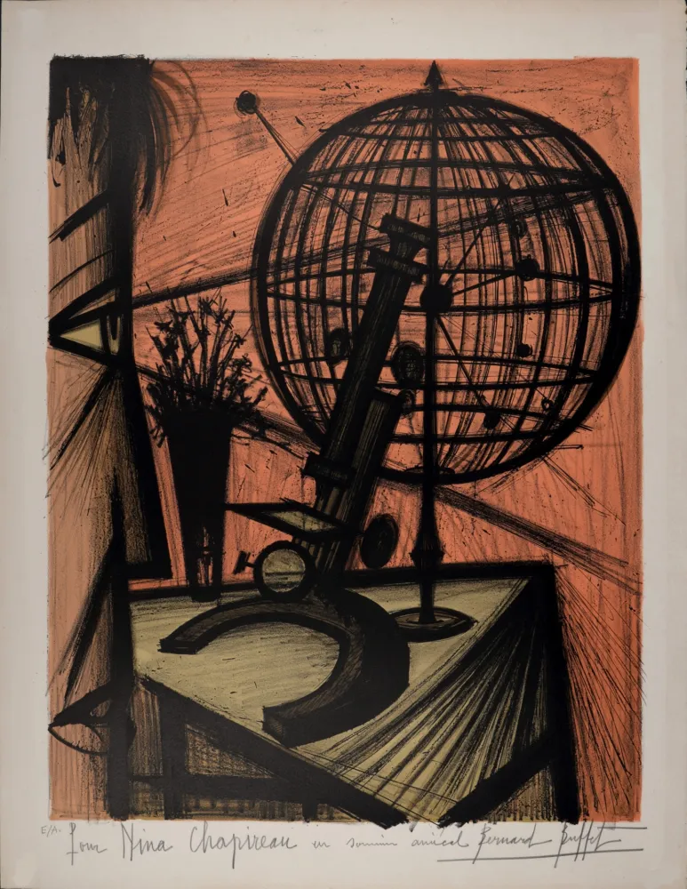 石版画 Buffet - Le Microscope, 1969 - Hand-signed