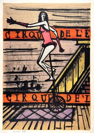 石版画 Buffet - Le monocycle 