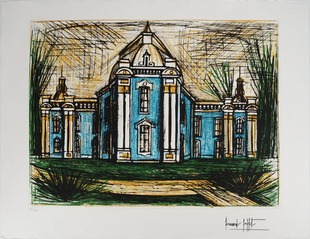 版画 Buffet - Le pavillon de l'Ermitage