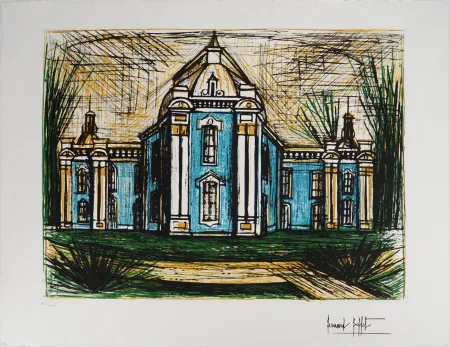 版画 Buffet - Le pavillon de l'Ermitage