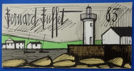 石版画 Buffet - Le phare