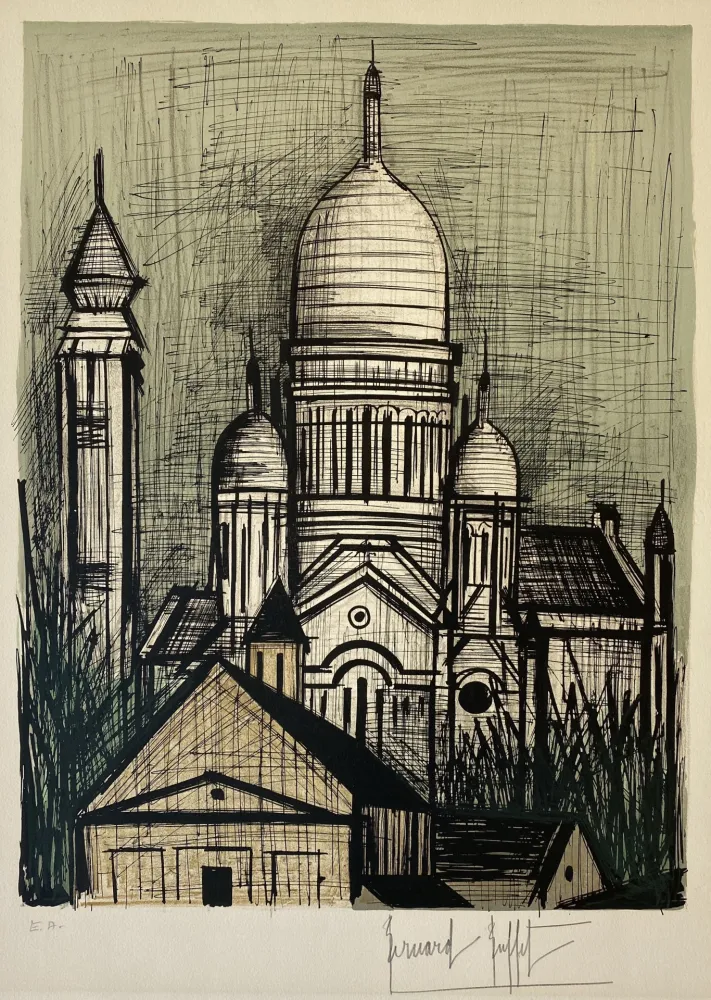 石版画 Buffet - Le Sacre-Coeur
