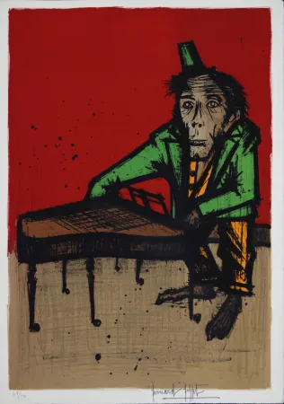 石版画 Buffet - Le singe musicien, 1968 - Hand-signed!