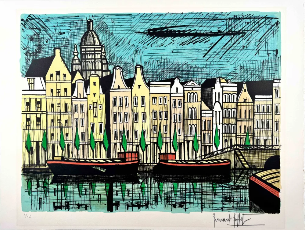 石版画 Buffet -  Le Singel Amsterdam 