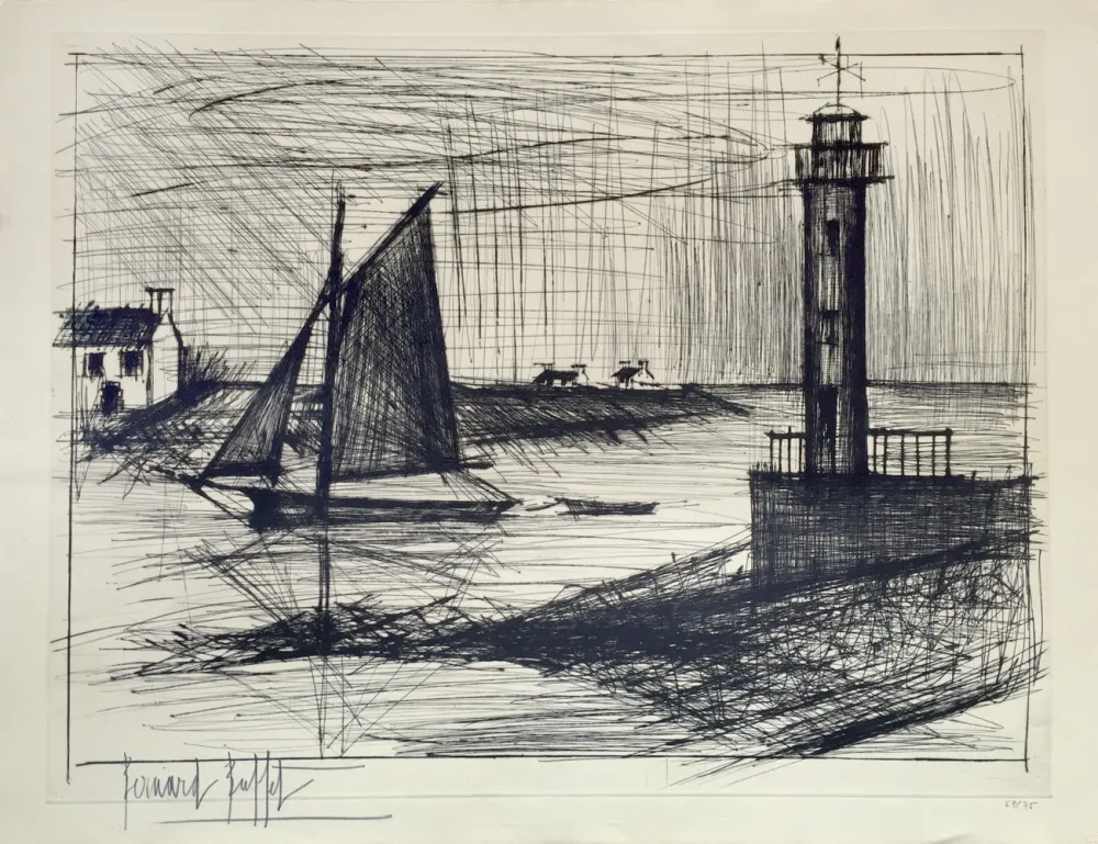 干刻版画 Buffet - L'Embouchure de l'Odet