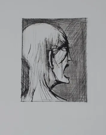 干刻版画 Buffet - L'enfer de Dante / Damné ricanant