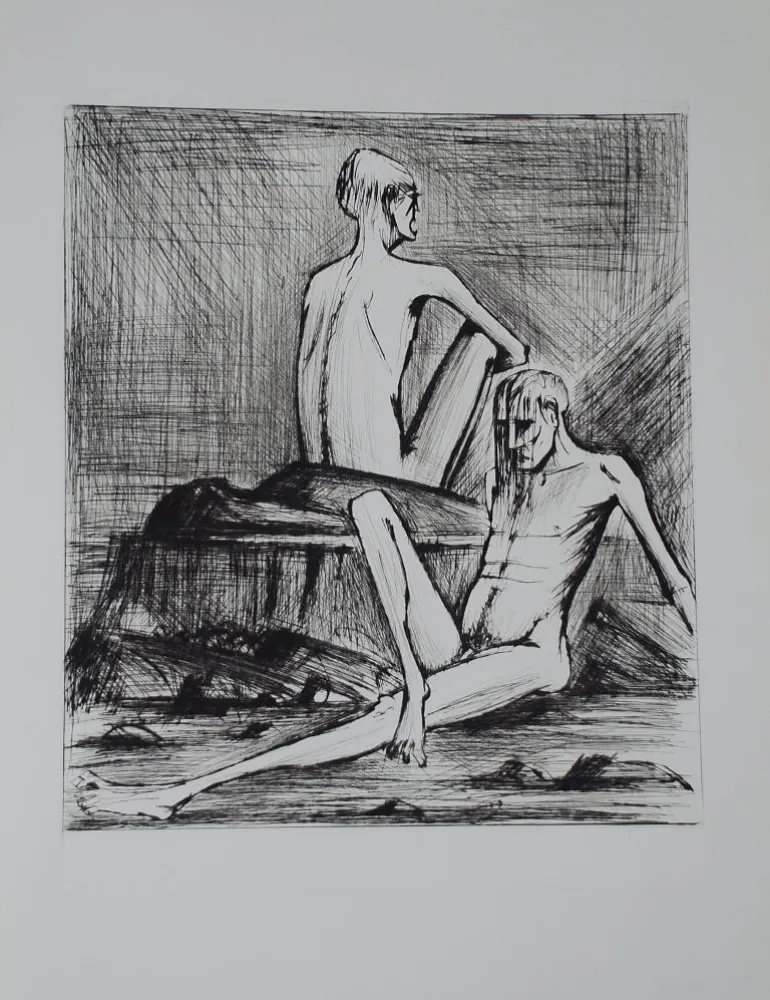 干刻版画 Buffet - L'enfer de Dante / Deux Damnés