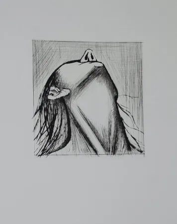 干刻版画 Buffet - L'enfer de Dante / Tête renversée