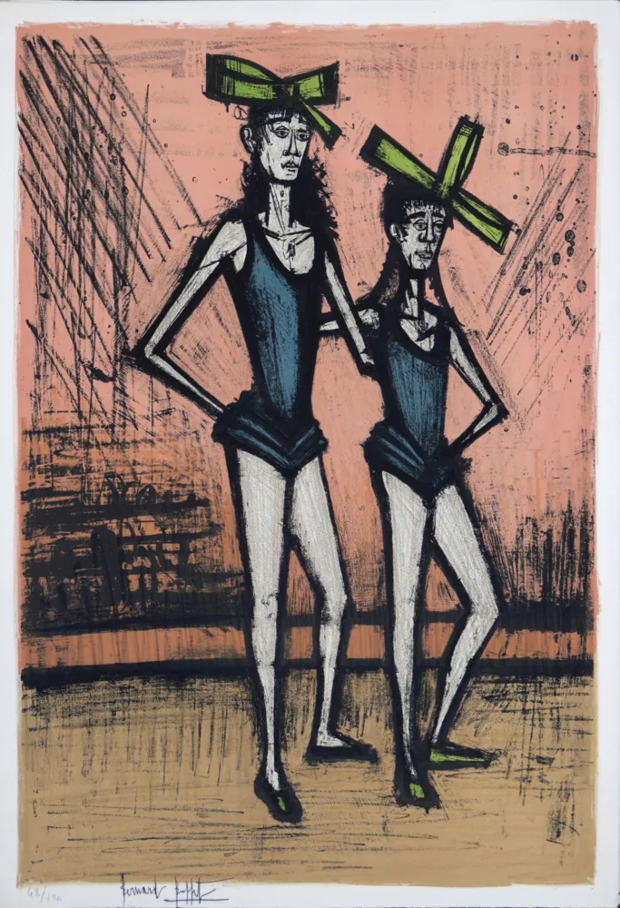 石版画 Buffet - Les deux soeurs, 1968 - Hand-signed!