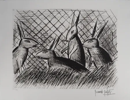 版画 Buffet - Les lapins