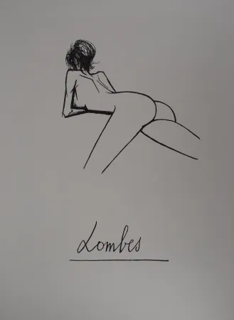 石版画 Buffet - Lombes, nu allongé