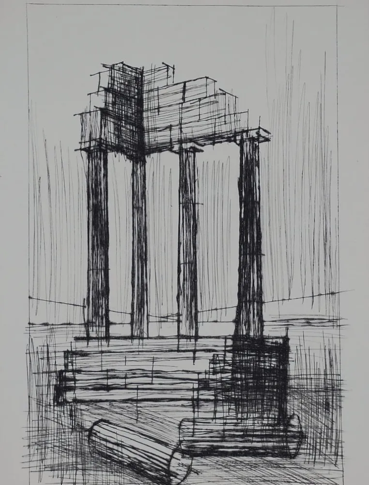 干刻版画 Buffet - Naples, ca.