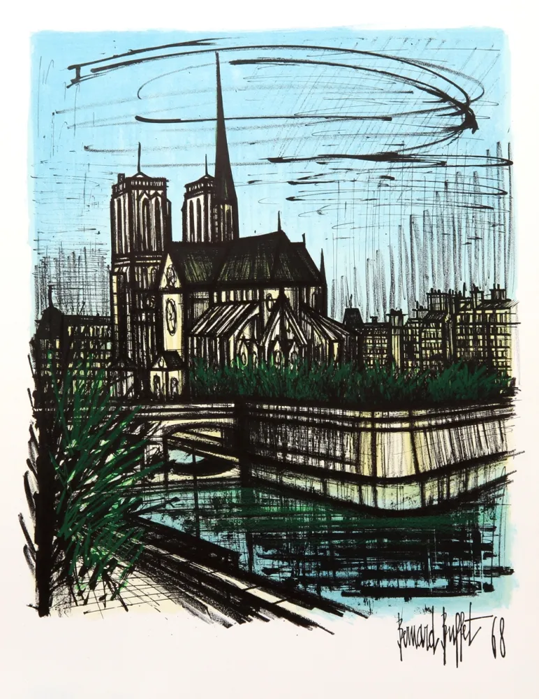 石版画 Buffet - Notre Dame