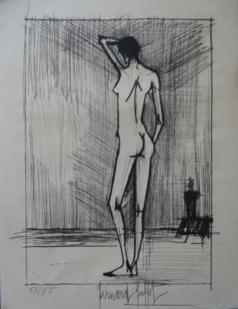 干刻版画 Buffet - Nu à la plage