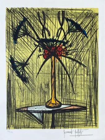 石版画 Buffet - Ombelles et Iris 