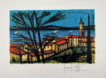 石版画 Buffet - Panorama de Saint-Tropez 