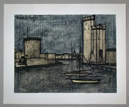 石版画 Buffet - Port de la Rochelle, 1950