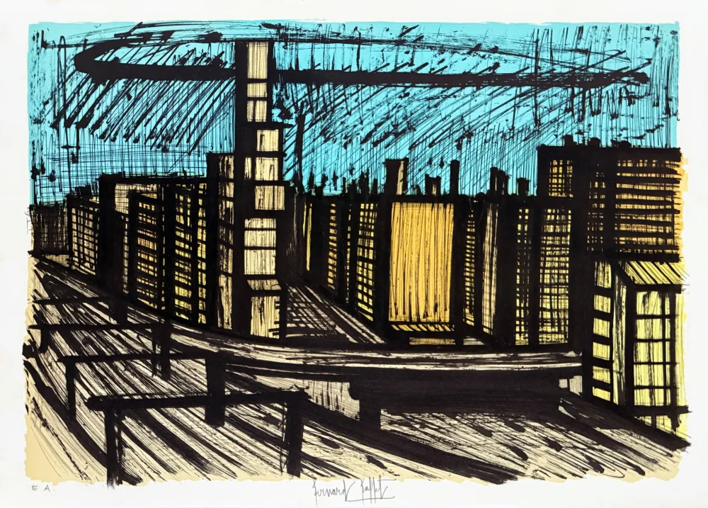 石版画 Buffet - Quartier de Ginza - Tokyo