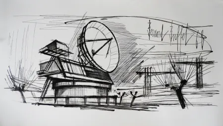 石版画 Buffet - Radar Station, Siemens