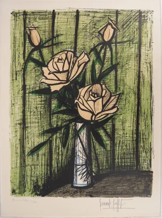 石版画 Buffet - Roses