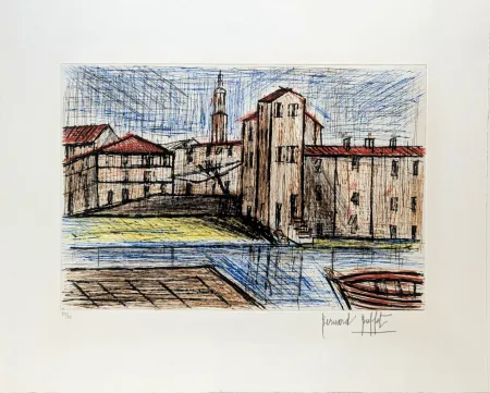 版画 Buffet -  Saint-Tropez, la Ponche 