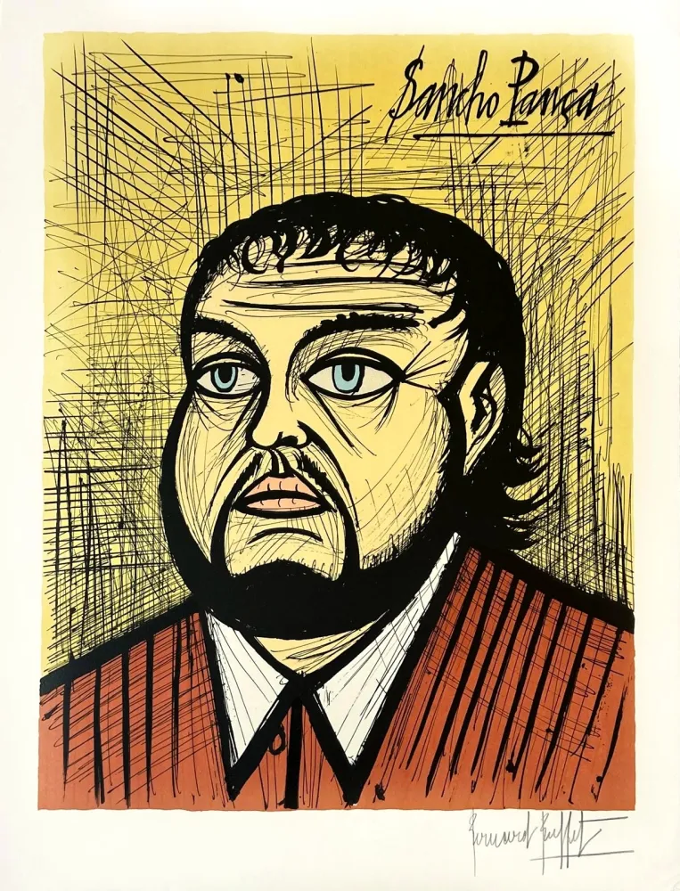 石版画 Buffet - Sancho Pança 