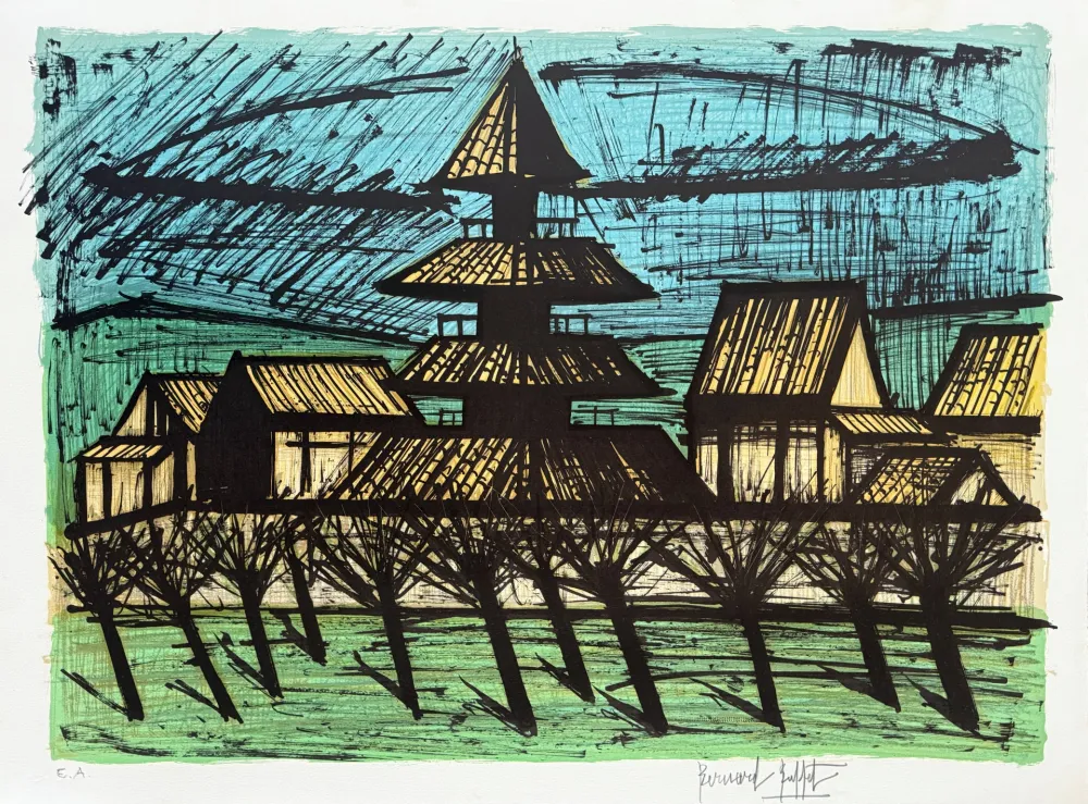 石版画 Buffet - Temple Tō-ji, Kyoto