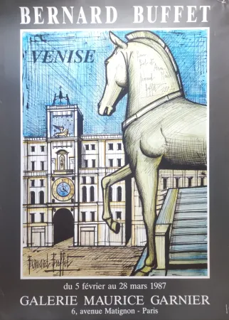 胶版印刷 Buffet - Venise du 5 février au 28 mars 1987. Galerie Maurice Garnier, 6,  avenue Matignon - Paris. 