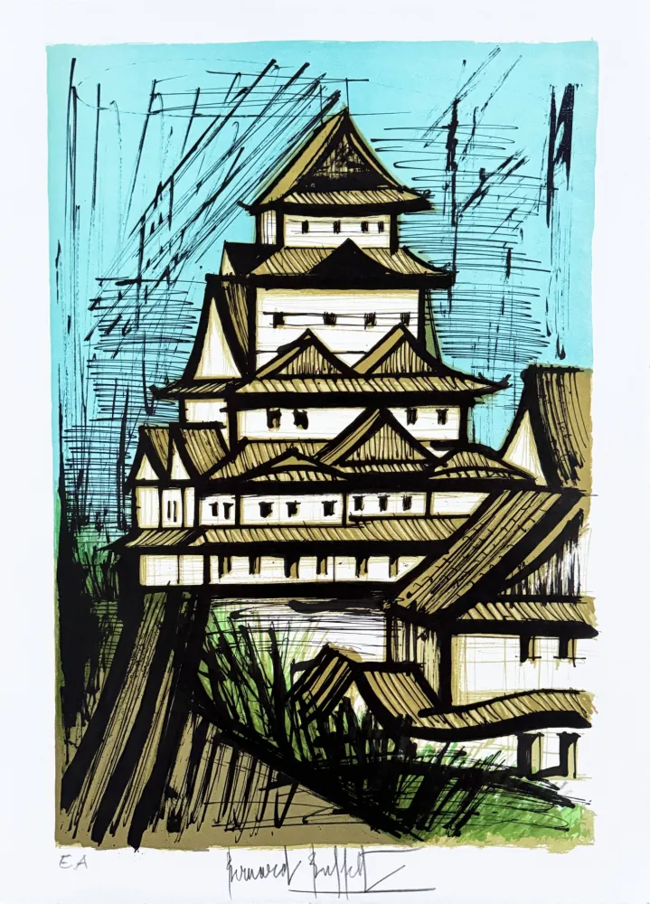 石版画 Buffet - Voyage au Japon