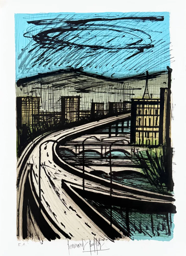 石版画 Buffet - Voyage au Japon