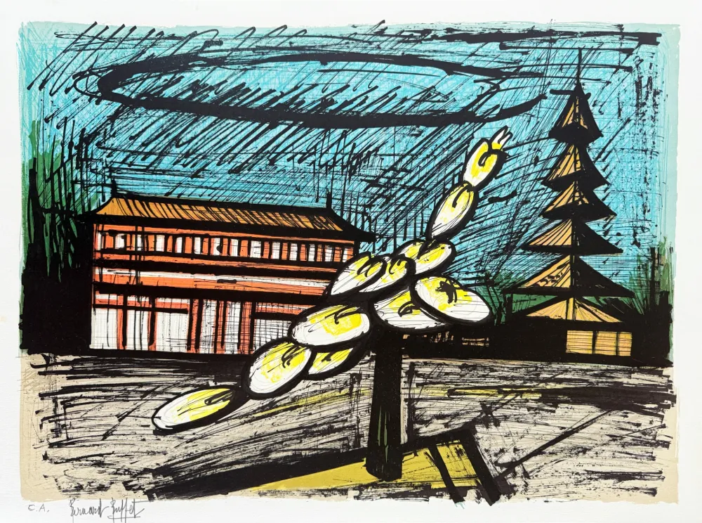 石版画 Buffet - Voyage au Japon