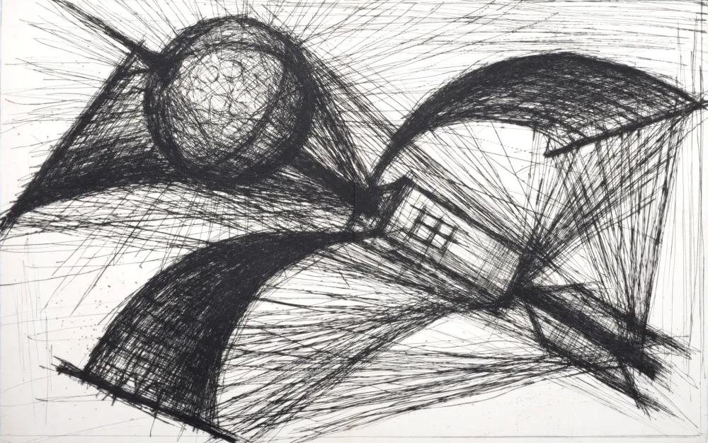 干刻版画 Buffet - Voyages fantastiques de Cyrano de Bergerac, 1958