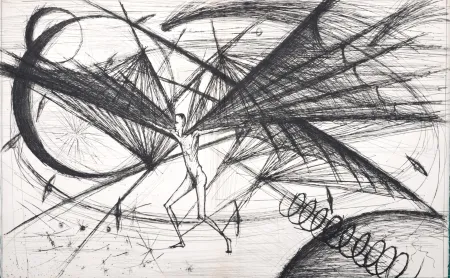 干刻版画 Buffet - Voyages fantastiques de Cyrano de Bergerac, 1958