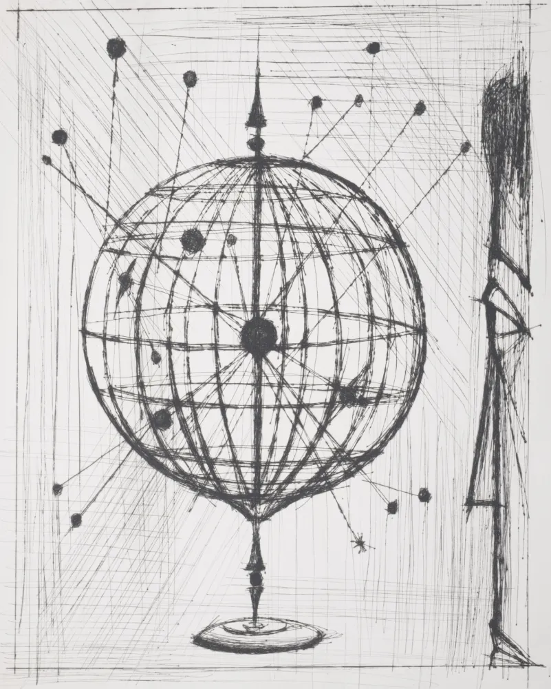 干刻版画 Buffet - Voyages fantastiques de Cyrano de Bergerac, 1958