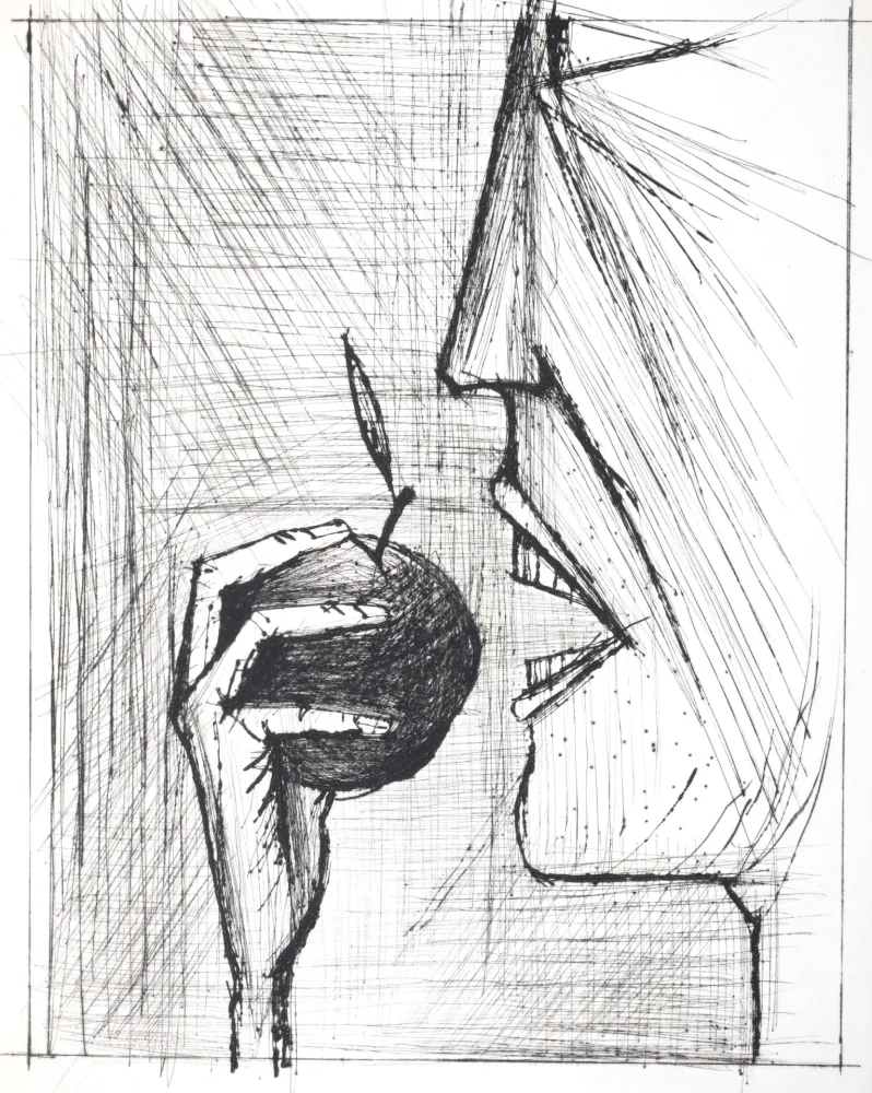 干刻版画 Buffet - Voyages fantastiques de Cyrano de Bergerac, 1958