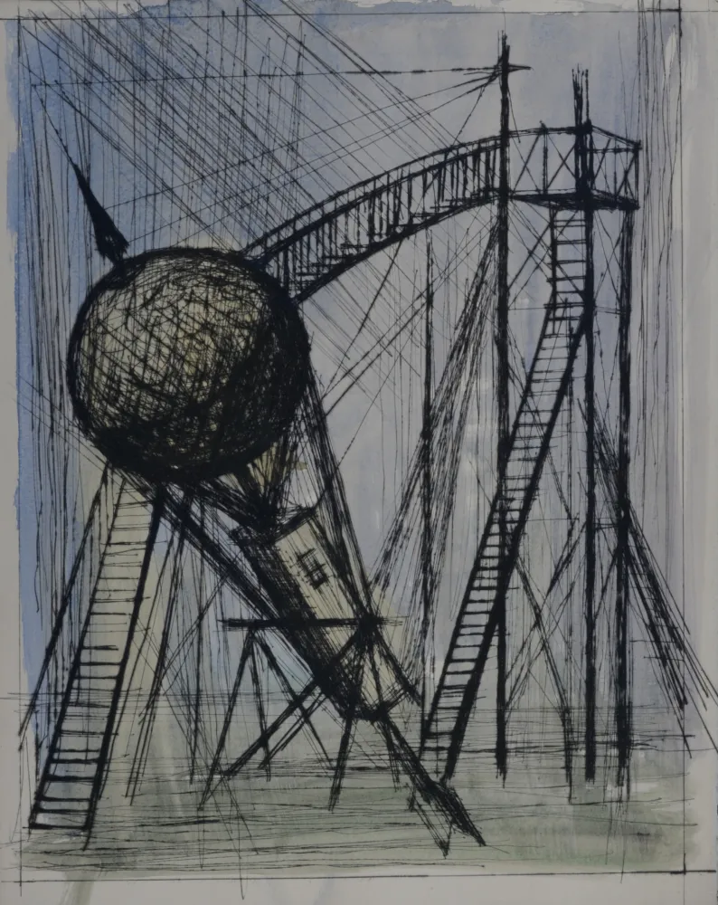 版画 Buffet - Voyages fantastiques de Cyrano de Bergerac, 1958