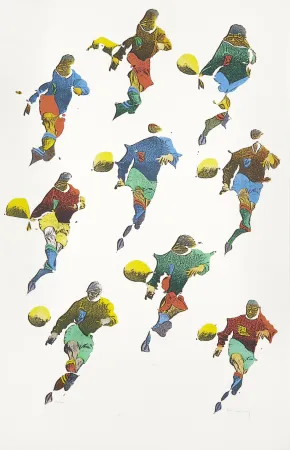 石版画 Bury - Copa del mundo de futbol