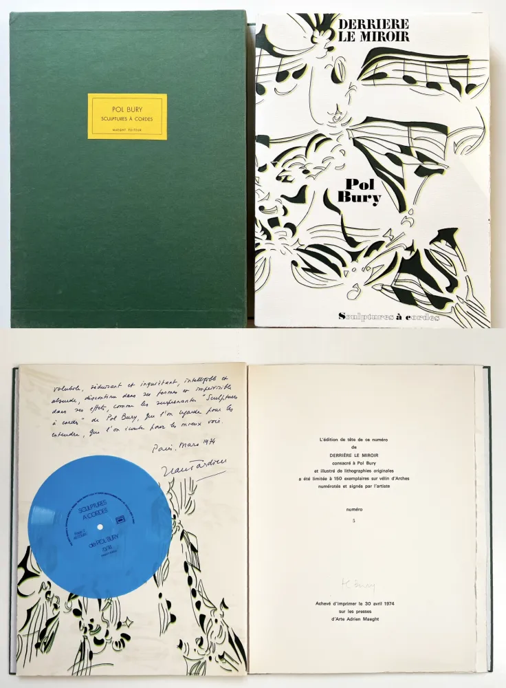 插图书 Bury - Derrière le Miroir n°209. POL BURY. Avril 1974. TIRAGE DE LUXE SIGNÉ.