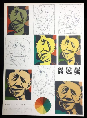 石版画 Bury - Étude pour « Les Demoiselles d’Avignon », 1973.