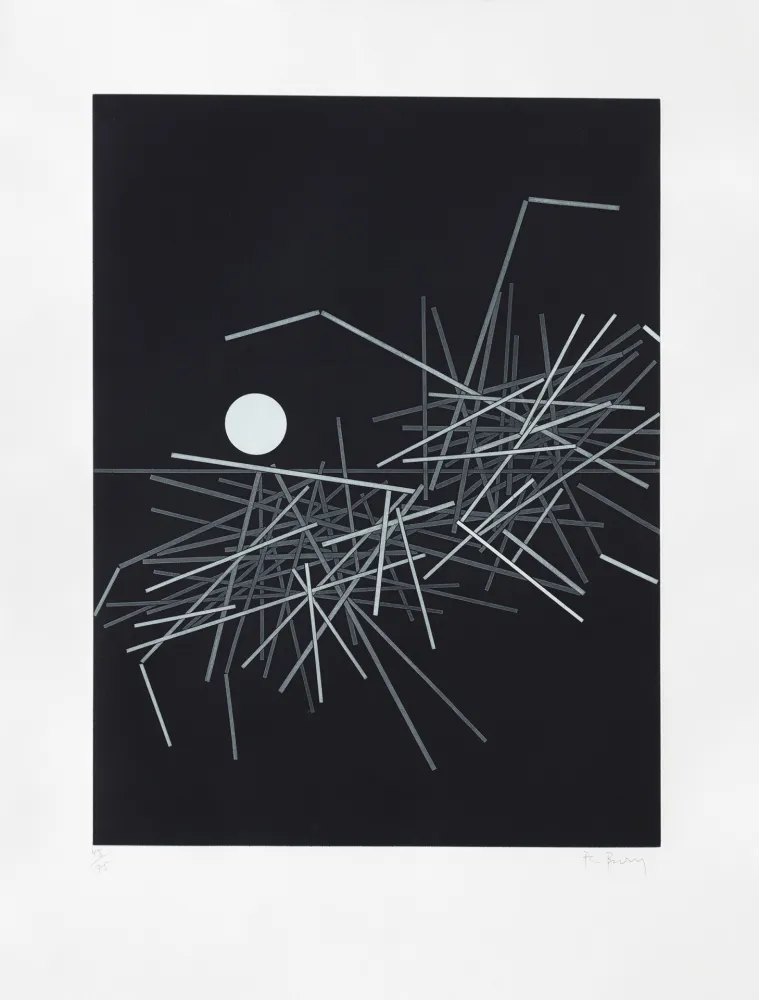 版画 Bury - Horizontale avec disques et barres