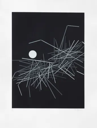 版画 Bury - Horizontale avec disques et barres