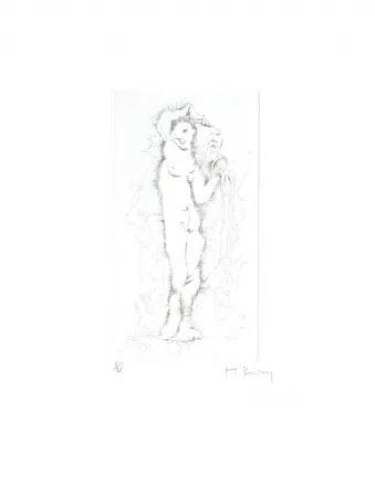 蚀刻版画 Bury - Nuée de neige