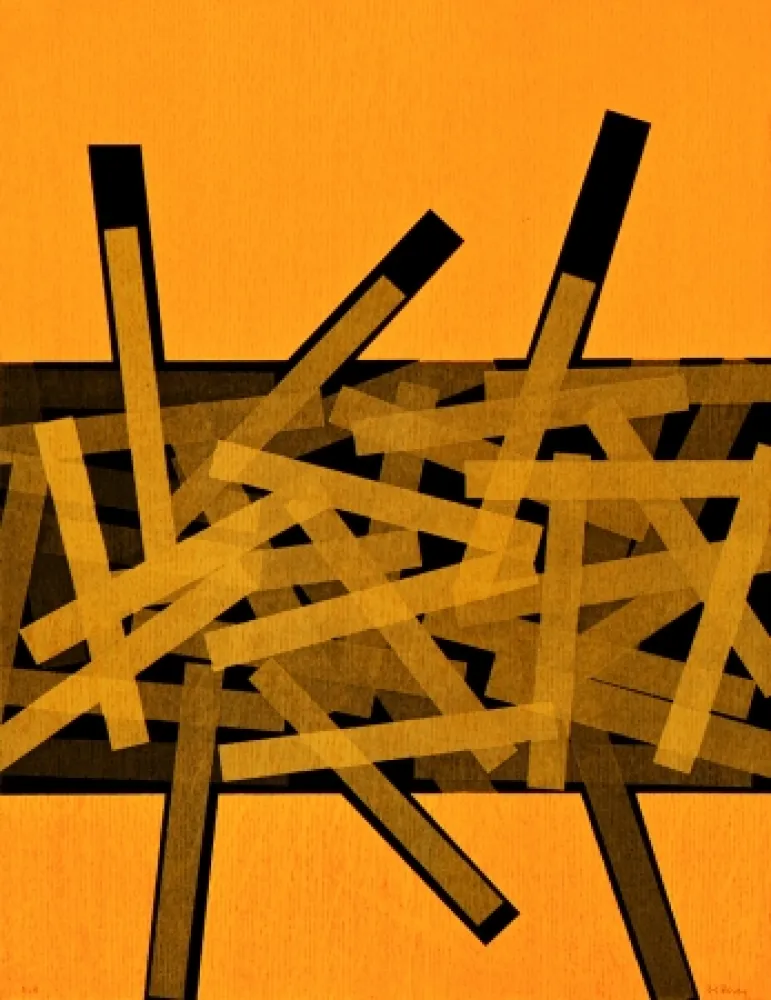 蚀刻版画 Bury - Quarante bâtons entre deux