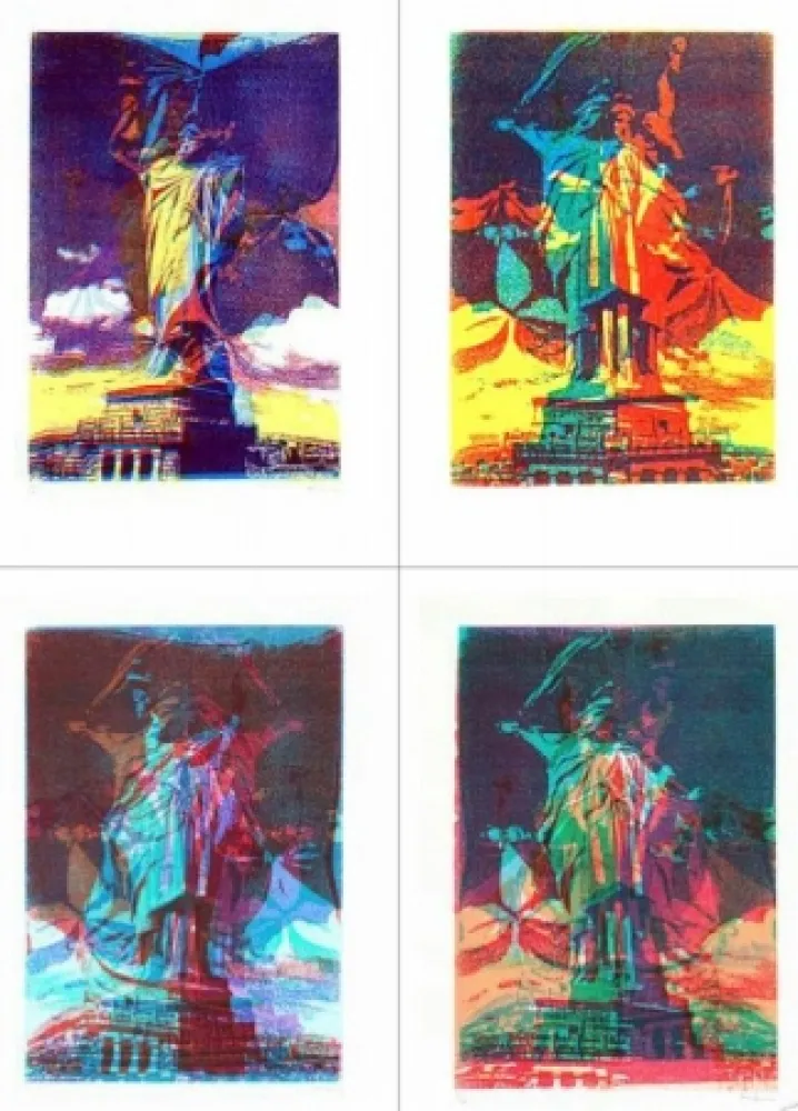 丝网印刷 Bury - Statue de la liberté, 8 variations