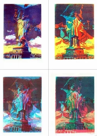 丝网印刷 Bury - Statue de la liberté, 8 variations