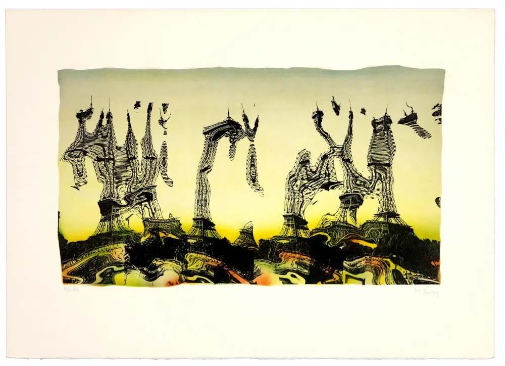 石版画 Bury - Tour Eiffel