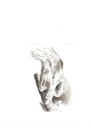 版画 Caballero - Etude de mains (1986)