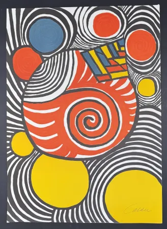 石版画 Calder - Alexander Calder (1898–1976) - Clown - Color lithograph - 1976