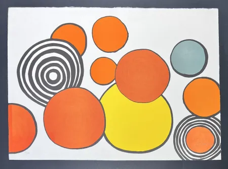 石版画 Calder - Alexander Calder (1898–1976) - Taches de rousseurs from la mémoire élémentaire - color lithograph - 1976